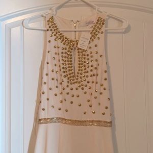 Brand new-Never worn floor length white sheer dress